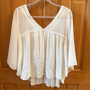 A&F Flowy V-Neck Blouse